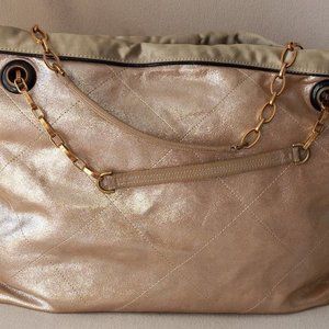 Lanvin quilted lamb leather Tote Cashmere metallic